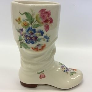 Planter Vase Decor Boot Vintage 1970's Ceramic